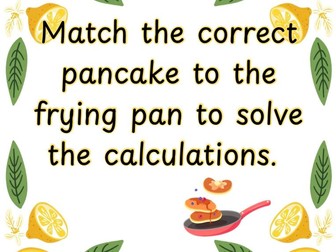 Addition and subtraction to 10 pancakes