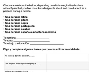 A Level Spanish Debate sobre la convivencia
