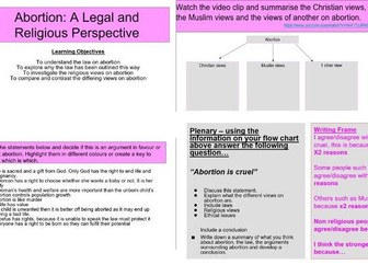 Abortion (lesson 2 of 2) - Law and religious views