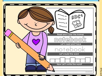 Back to School Essentials - Trace, Build, Write, and Color Workbook | Pre-K to G1