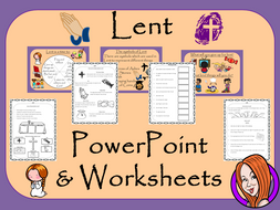 Lent and Ash Wednesday - PowerPoint and Worksheets
