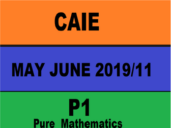 WORKED SOLUTION OF CAIE MAY 2019/11 P1