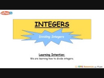 Integers Division: Differentiated + Editable PPT + Codebreaker L1