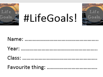 Life Goals! A motivational and interactive workbook