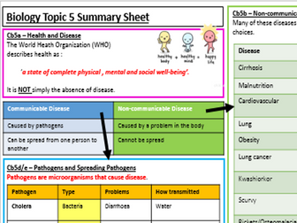 Edexcel Biology CB5 Revision Summary Worksheets