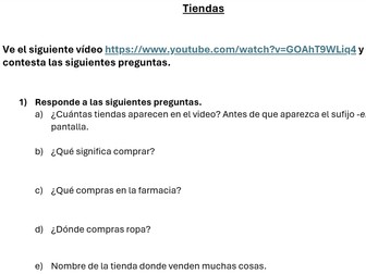 Video exercise - kinds of shops