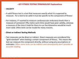 AQA GCSE PE Fitness Testing Lessons and Applied Tasks