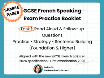 FREE GCSE French Speaking Task 1 Sample | Edexcel 2024 | Read Aloud + Follow-up Questions