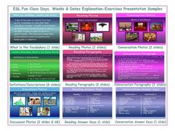 Days, Weeks & Dates Explanation-Exercises Presentation