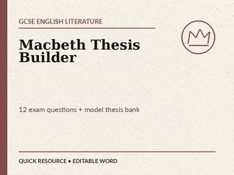 Macbeth Thesis Builder