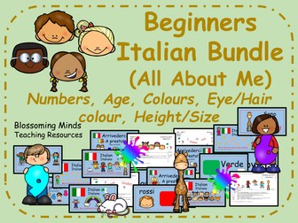 Italian All About Me 5 lesson bundle