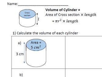 Volume of a Cylinder
