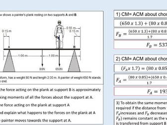 A level Physics (6.3) The principle of moments (Forces in equilibrium)