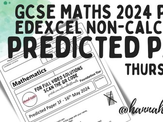 GCSE Maths Predicted Paper 2024 Higher Edexcel
