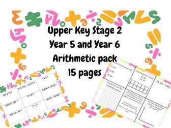 Year 5 /6 Arithmetic Pack