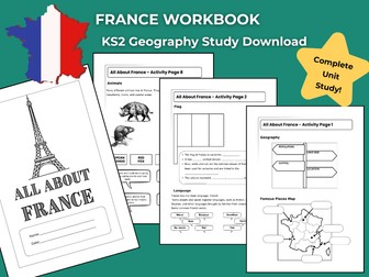 France KS2 Geography Activity | Workbook