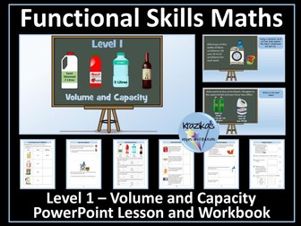 Volume and Capacity - Level 1 Functional Skills Maths