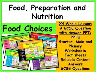 Factors Affecting Food Choices - Food, Preparation and Nutrition