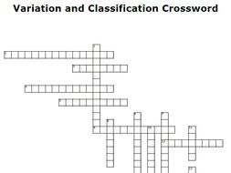 Variation and Classification Crossword
