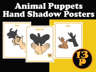 Animal Puppet and Hand Shadow Posters for Kids: A Creative Guide to Shadow Play