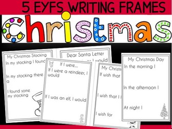 5 Christmas Writing Frames for EYFS