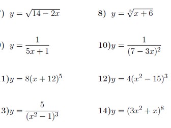 3 Differentiation worksheets (with answers) | Teaching Resources