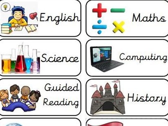 Editable Visual Timetable for Primary