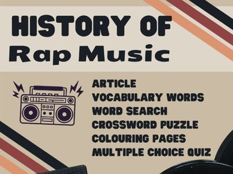 History of Rap Music - No Prep Emergency Sub Plans for Non Music Subs