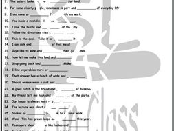 Word Pairs or Binomials 1 Page BW Worksheet