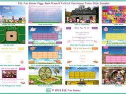 Present Perfect Continuous Tense Piggy Bank English PowerPoint Game
