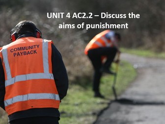 UNIT 4 AC2.2 DISCUSS THE AIMS OF PUNISHMENT