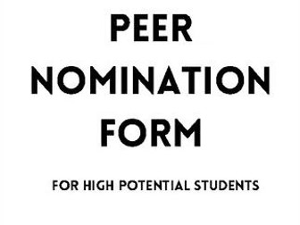 Peer Nomination Form