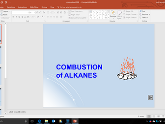 Combustion of Alkanes