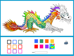 Colouring-in Chinese New Year Dragon - Interactive Activity - Chinese New Year KS1/KS2