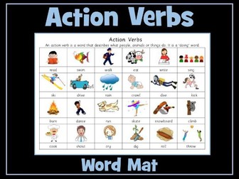 Action Verbs Word Mat