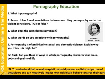 Pornography Education - Year 11 / 12