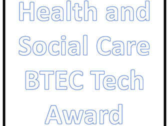 BTEC Tech Health and Social Care Component 3 checklist