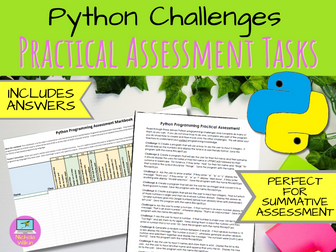Python Practical Assessment (End of KS3 or start of GCSE)