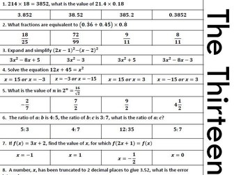 Multiple Choice quizzes - GCSE maths higher