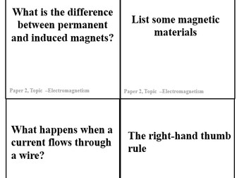 GCSE Physics Unit 7 - Magnetism and Electromagnetism Flashcards (AQA 1-9 Combined Science)