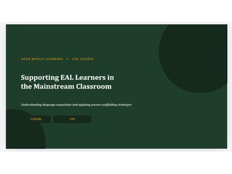 Supporting EAL Learners in the Mainstream Classroom - CPD Course | BICS, CALP & Scaffolding