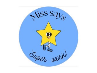 Assortment of Well Done and Super Work Stickers