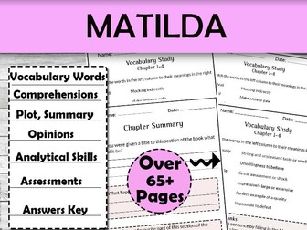 Matilda Novel Study