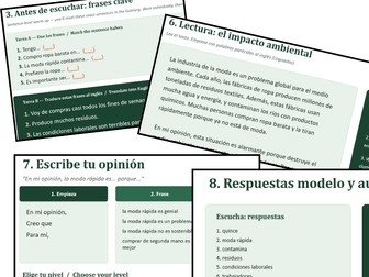 La moda rápida, Conti-Style Spanish Lesson