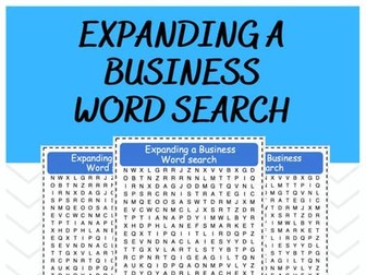 Expanding a Business - Word Search