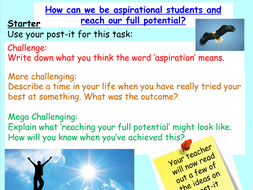Aspiration PSHE Lesson