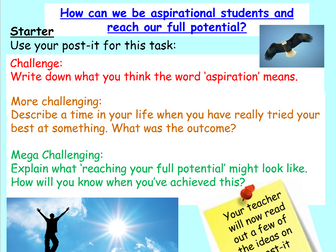 Aspiration - Wellbeing PSHE