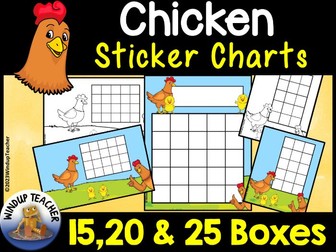 Farm Animal Sticker Charts | Chicken