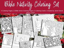 Bible Nativity Coloring Set