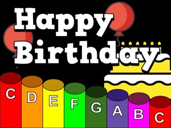 Happy Birthday to You - Boomwhacker Play Along Video and Sheet Music